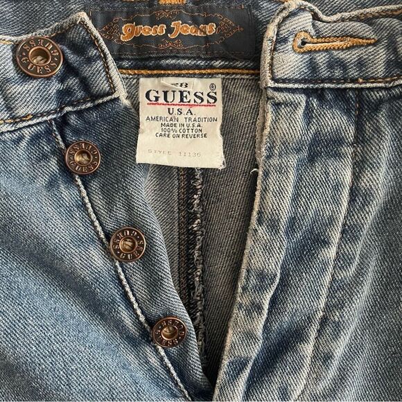 Vintage Late 1980s Guess Straight Leg Jeans - Picture 5 of 9